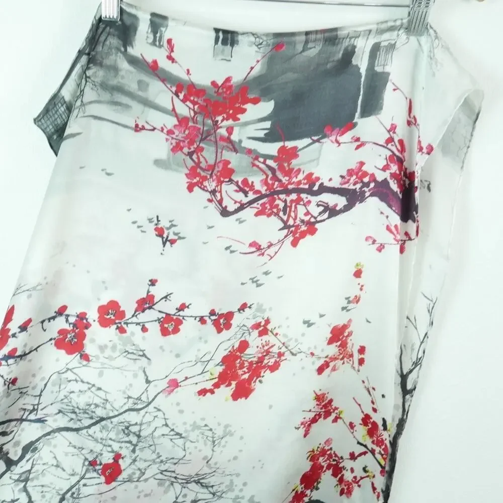 100% Silk Long Scarf 67x20